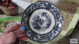 Ironstone Davenport Cyprus plate and other decorative serving dish