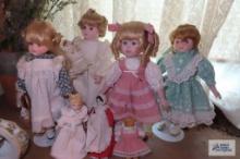 Variety of dolls