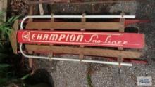 Two vintage sleds. One has damage.