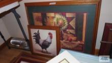 Quilt and rooster pictures