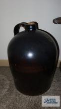 Dark brown number 5 jug with cork