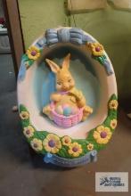 Happy Easter Bunny in egg blow mold