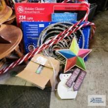 Lot of outdoor Christmas decorations and etc