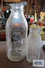 Broguiere's milk bottle and Lawson's milk bottle