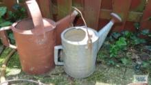 Metal number 8 watering can and other