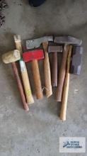 Sledgehammer and rubber mallet