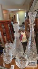 Glass decanters with creamer...and sugars