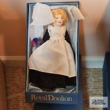 Royal Doulton doll with white apron