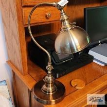 Brass desk lamp, adjustable