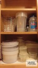 Large lot of plastic ware and Tupperware