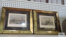 Two antique framed prints