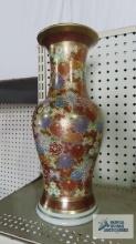 Oriental floral vase