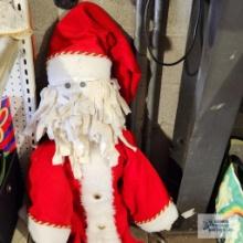 Santa tree topper and stocking