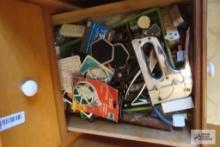 Utility drawer with miscellaneous items