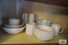 Assorted dishware