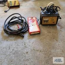 Sears battery charger with jumper cable parts