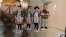 Miniature ceramic military figurines