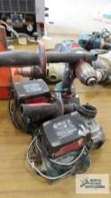 Metabo 18 volt brushless drill BS18LTXBL1 with four batteries. two chargers, two handles
