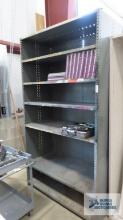 Metal shelving approximately 4 ft by 7 ft 3 in
