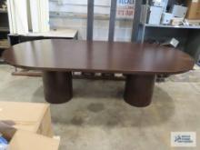 Formica top oval conference table, 8 ft by 4 ft