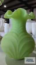 Fenton green vase