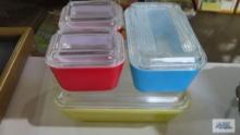Lot of vintage Pyrex refrigerator dishes