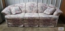 Floral sofa made by Craftmaster Furniture Corporation, Taylorsville, North Carolina