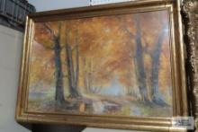 Chestnut Lane painting on canvas by Ottilie Von Minden, Number 2440-6. The painting is 25-1/2 in. by