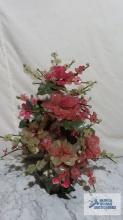 Glass floral arrangement....approximately 20 in. tall