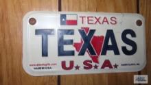 Texas bicycle license plate and Niagara Falls bicycle license plate