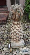 pineapple concrete outdoor decoration, approximately 2 ft tall