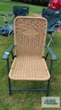 Four outdoor folding chairs