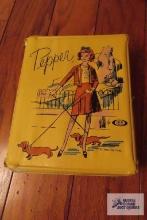 vintage Pepper doll with clothes and case made by Ideal Toy Corporation