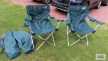 Two Coleman camping chairs