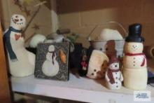 lot of Christmas figurines and etc