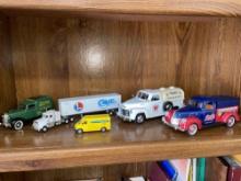 Assorted collectible toy trucks