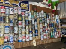 Vintage Beer Can Collection Board