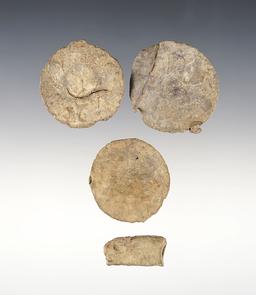 Set of 4 Early Lead Bale Seals including one "tube" seal - Power House Site in Lima, New York.