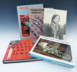 Group of 5 books in nice condition on turquoise and Southwestern Indian jewelry.