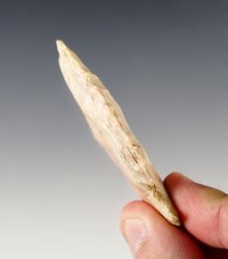 2 5/8" Hopewell made from attractive pink and cream Flint. Found in Muskingum Co., Ohio.