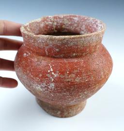 4 3/8" Ban Chiang Pottery Vessel with excellent age on surface. Recovered in Thailand.