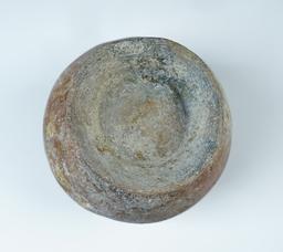 4 7/16"Ban Chiang Pottery Vessel with excellent age on surface. Thailand. Circa 5,000 - 3,000 BC.