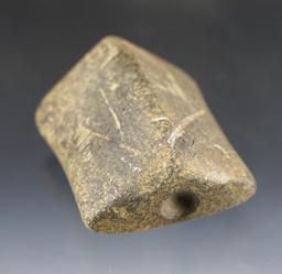2" Prismoidal Bannerstone that is not fully drilled Found in Pickaway Co., Ohio. Ex. Billy Hillen.