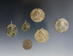 Set of 6 religious trade medals, one rarer octagon. Townley Reed Site, Geneva, New York.