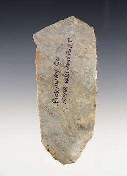Fine 4 1/4" Paleo Uniface Blade found near Williamsport, Pickaway Co., Ohio. Ex. Jack Hooks.