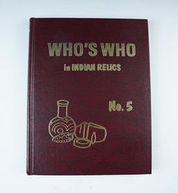 Hardback Book: Who's Who in Indian Relics #5, by Cameron Parks.