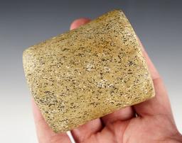 Well patinated 2 11/16" partially drilled Bannerstone - Speckled Granite. Kentucky. Ex. Hothem.