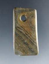 Fine 1 11/16" miniature Pendant found in Paulding Co., Ohio. Ex. Brent Heath collection.
