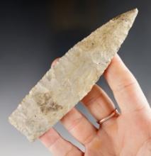 4" Paleo Lanceolate that is thin and fine. Made from Coshocton Flint. Franklin Co., Ohio.