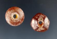 Great pair of Large Amber Wire Wounds - White Springs Site in Geneva, New York.